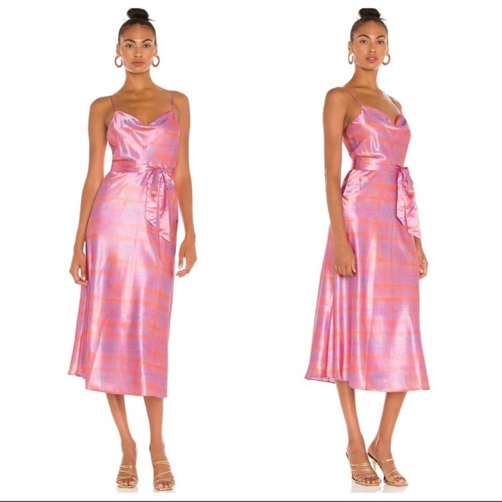 NWT LIKELY Revolve Vittoria Dress in Violet Purple and Pink